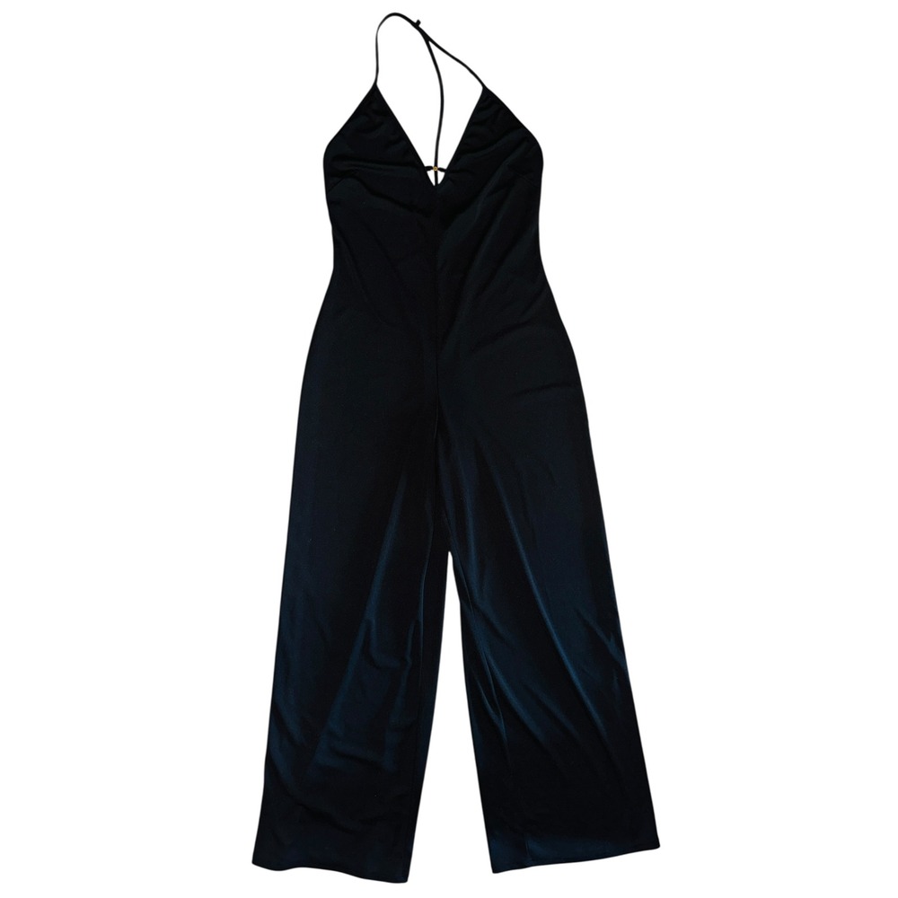 WB6 Victoria's Secret Black Halter Neck Jumpsuit Evening Party Medium